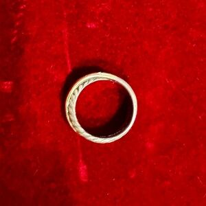 Authentic David Yurman 7mm Cable Band Ring - Sterling Silver & 18k Gold